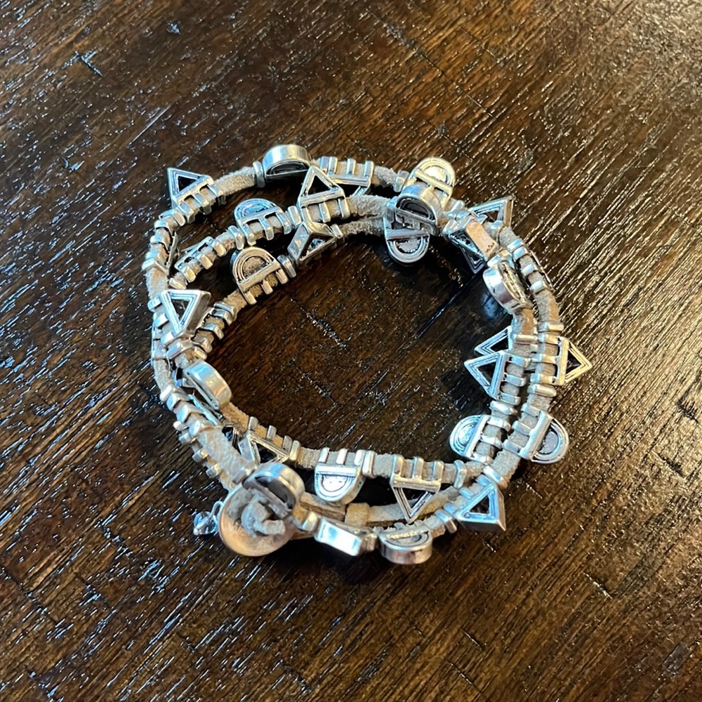 NWOT lucky brand leather corded wrap bracelet